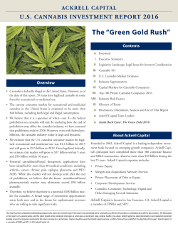 Green Gold Rush - New Cannabis Ventures