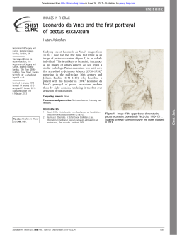 Leonardo da Vinci and the first portrayal of pectus excavatum