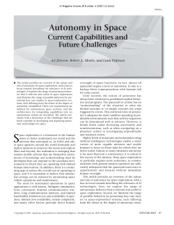 Autonomy in Space: Current Capabilities and