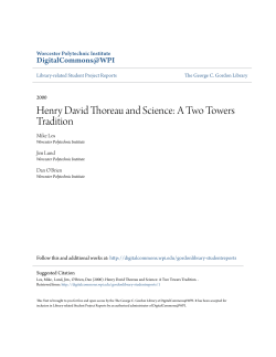 Henry David Thoreau and Science: A Two Towers Tradition