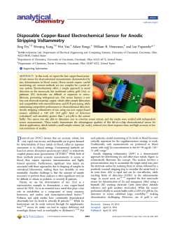Disposable Copper-Based Electrochemical Sensor for Anodic