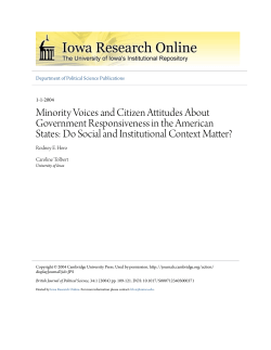 Minority Voices and Citizen Attitudes About Government