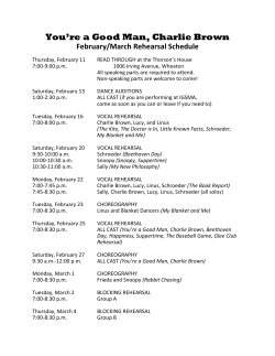 You`re a Good Man, Charlie Brown February/March Rehearsal