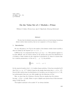 On the Value Set of n! Modulo a Prime