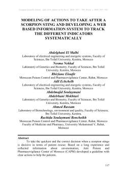 modeling of actions to take after a scorpion sting and developing a