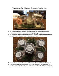Directions for Making Advent Candle Jars