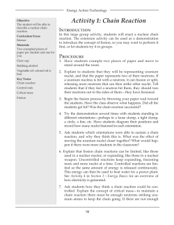 Activity 1: Chain Reaction