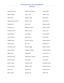 Austin Area Alumnae Association Members 2016-2017