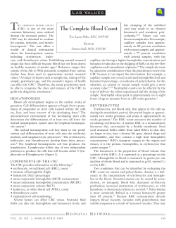 The Complete Blood Count - Academy of Neonatal Nursing