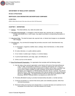 Code of Colorado Regulations - Colorado Secretary of State