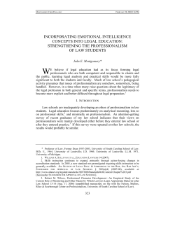 incorporating emotional intelligence concepts into legal education