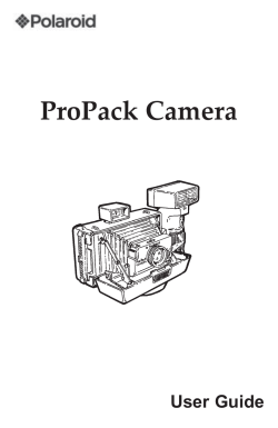 ProPack Camera User Guide