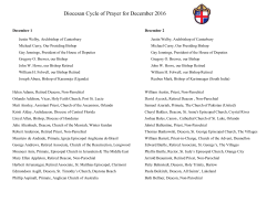 April 1 - The Episcopal Diocese of Central Florida