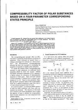 compressibility factor of polar substances based on a four