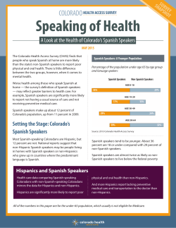 Spanish - Colorado Health Institute