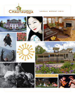 2015 Annual Report  - The Colorado Chautauqua Association