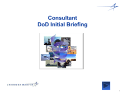 Consultant DoD Initial Briefing