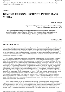 beyond reason: science in the mass media