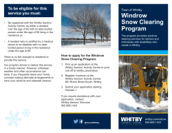Town of Whitby Windrow Snow Clearing Program