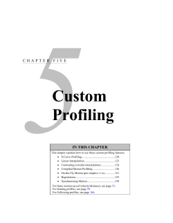 Ch. 5: Custom Profiling