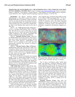 MESSENGER ADVANCED PRODUCTS I: VIRS HYPERSPECTRAL