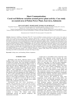 Coral reef lifeform variation around power plant activity: Case study