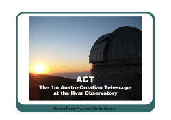 The 1m Austro-Croatian Telescope