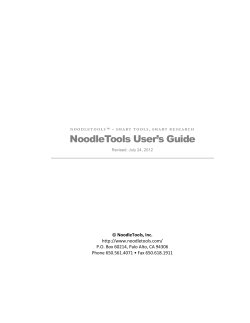 NoodleTools User`s Guide