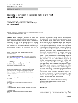 Adapting to inversion of the visual field: a new