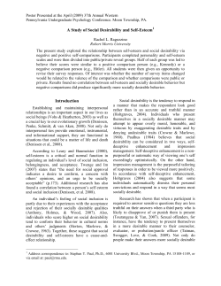 A Study of Social Desirability and Self-Esteem