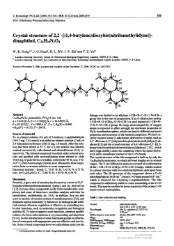 Crystal structure of 2, 2`-[(1, 4-butylene) dioxybis (nitrilomethylidyne