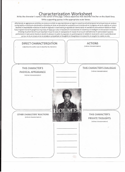 Characterization Worksheet