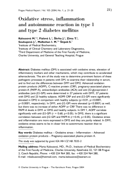 Oxidative stress, inflammation and autoimmune reaction in type 1