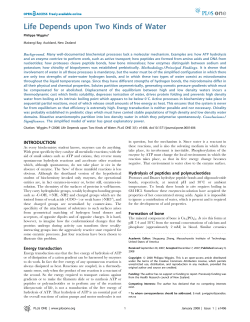 Life Depends upon Two Kinds of Water