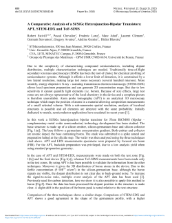 APT, STEM-EDX and ToF-SIMS