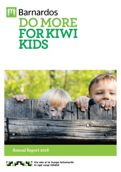 Barnardos New Zealand 2016 Annual Report