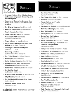 A book of essays - Idaho Falls Public Library