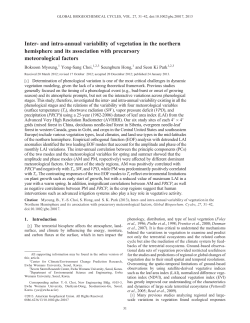Inter and intraannual variability of vegetation in the northern