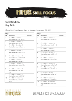 - Numeracy Ninjas