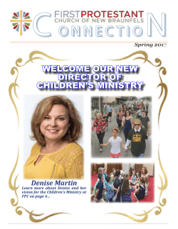 C ONNECTIO N - First Protestant Church