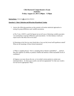 Statistics Comprehensive Examination Questions