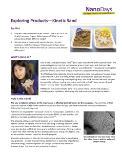 Exploring Products&mdash;Kinetic Sand