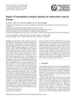 Impact of transatlantic transport episodes on summertime ozone in