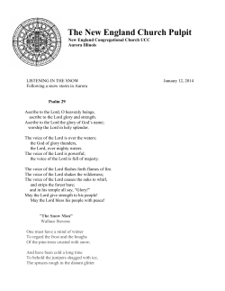 Listening In The Snow - New England Congregational Church