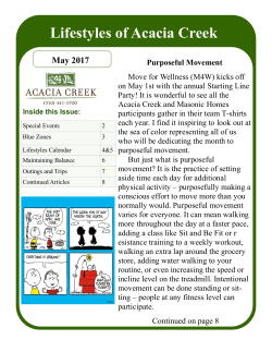 newsletter - Acacia Creek