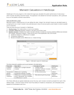 Mismatch Calculations in HelioScope