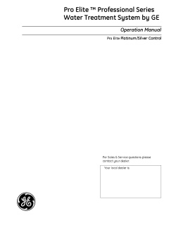 Pro Elite &trade; Professional Series Water Treatment System by GE