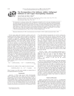 The Decomposition of the Sulfonate Additive