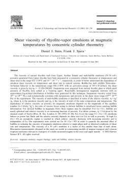 Shear viscosity of rhyolite-vapor emulsions at