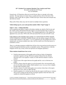 AP Calculus Question Type Analysis and Notes